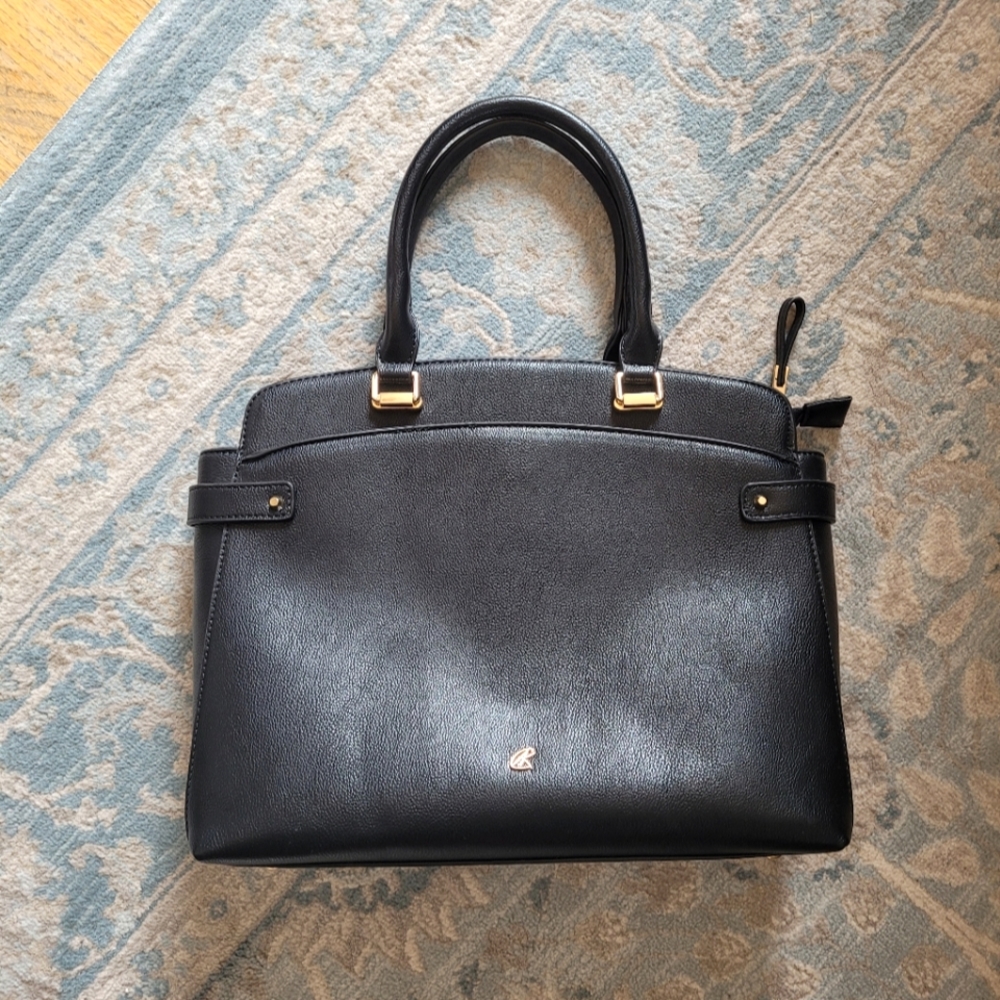 Kate and Alex black top handle bag purse large like new never used